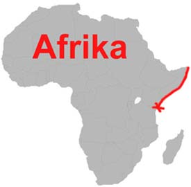 Afrika sieht aus wie ein Pferdekopf